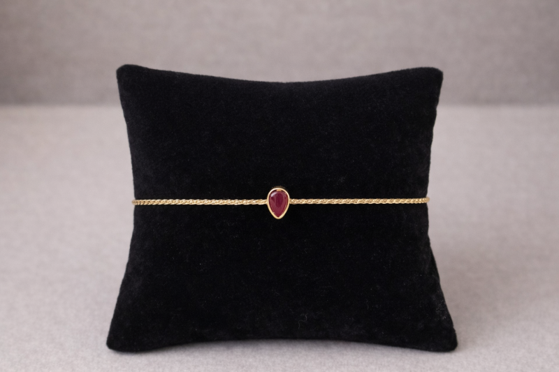 Bracelet jonc — argent bleu
