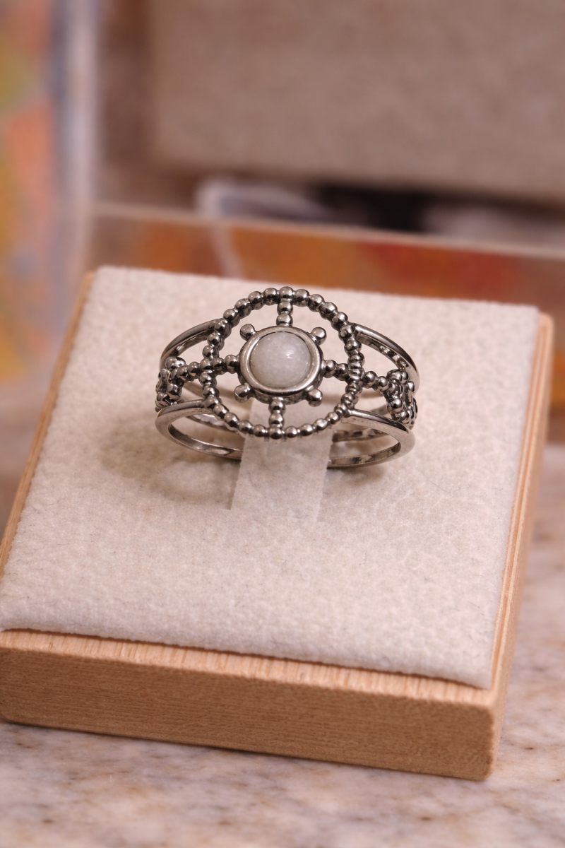 Bague perle — argent
