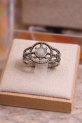 Bague perle — argent