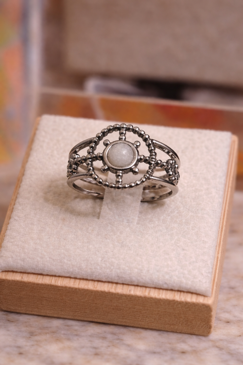 Bague perle — argent