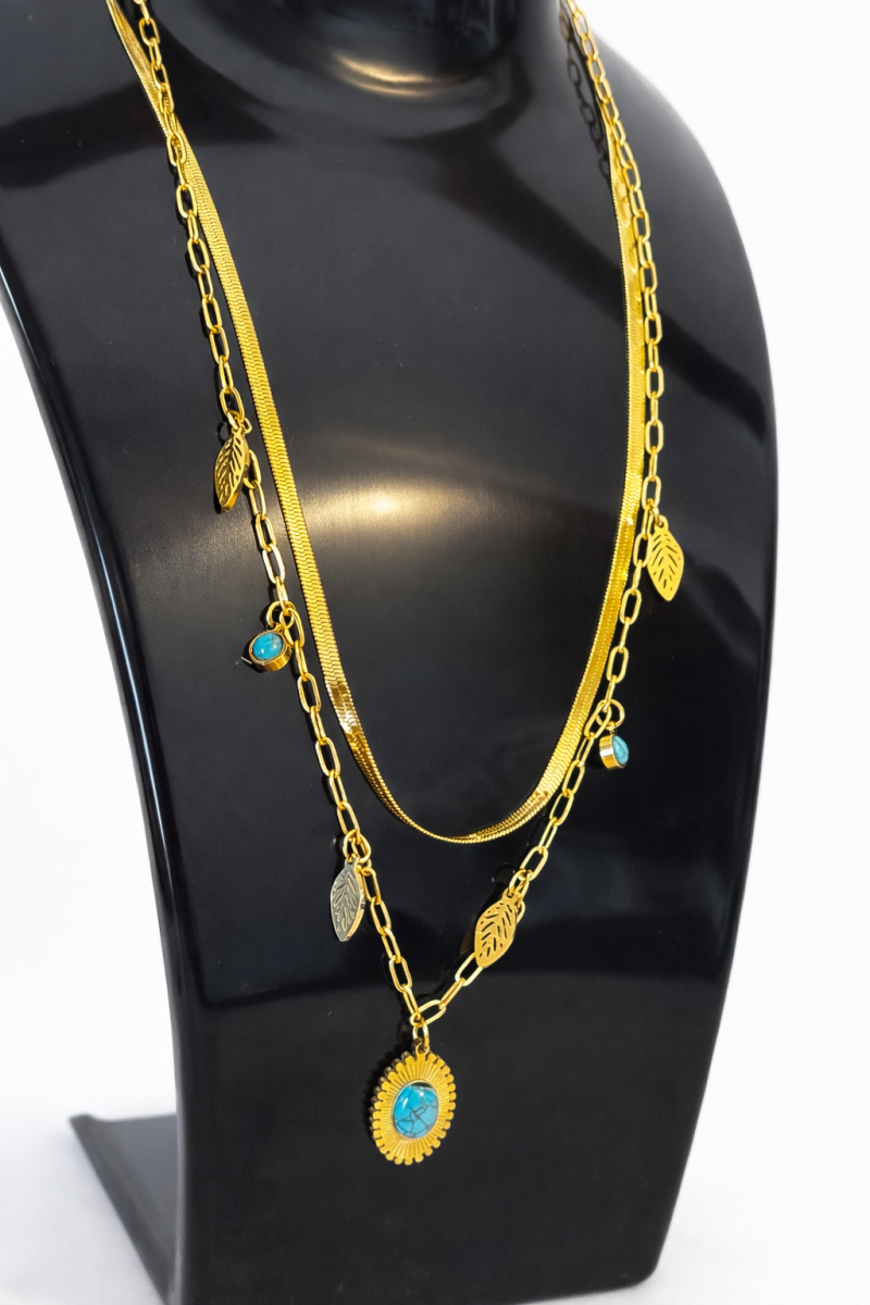 Collier breloque double