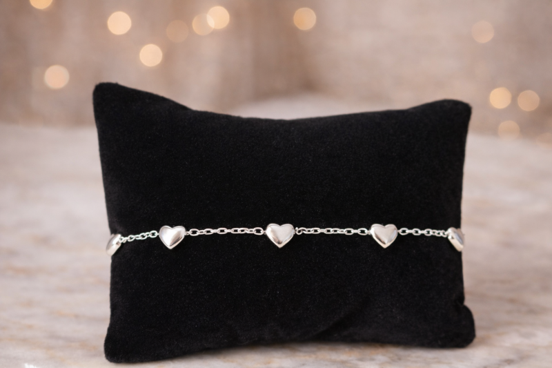 Bracelet cœur — argent
