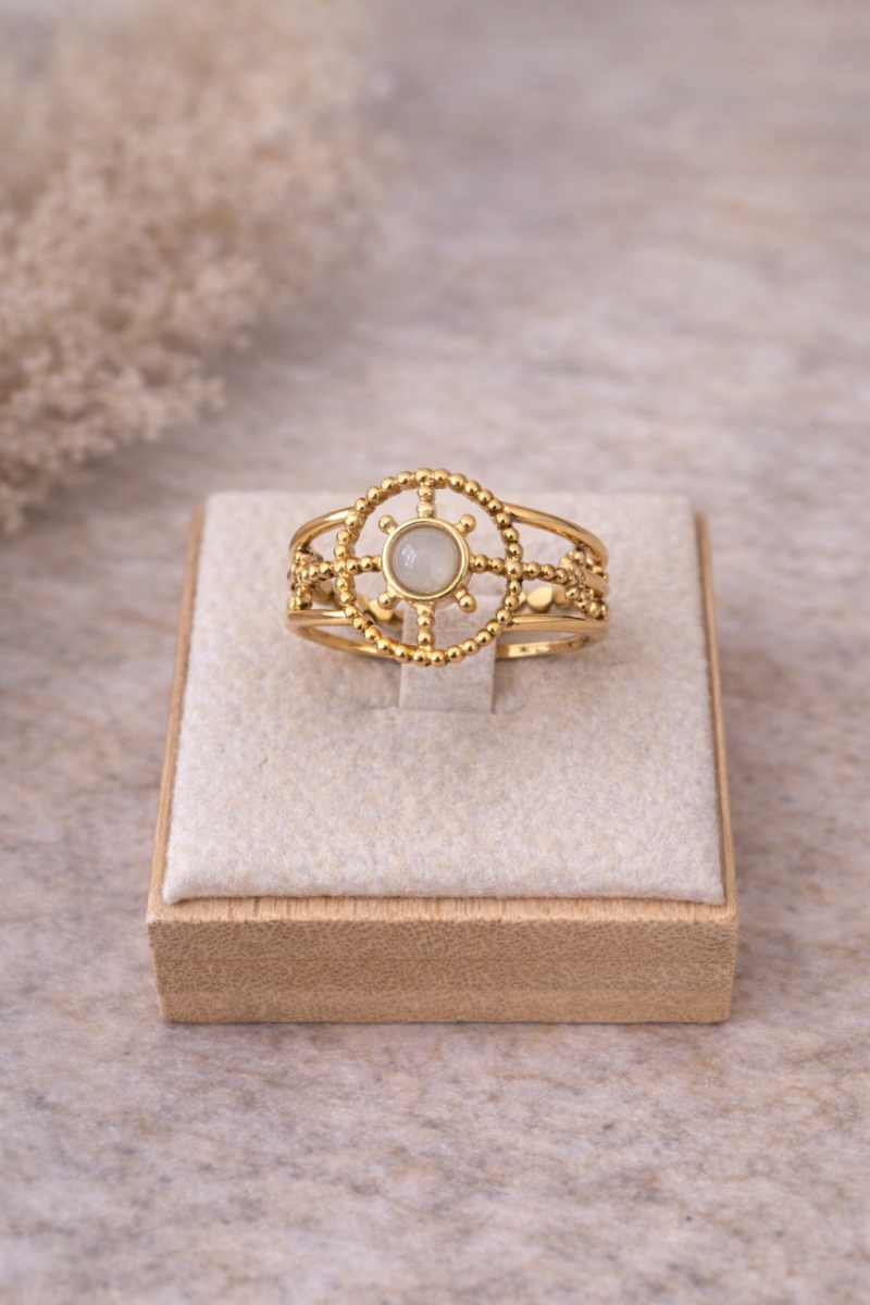 Bague perle — argent