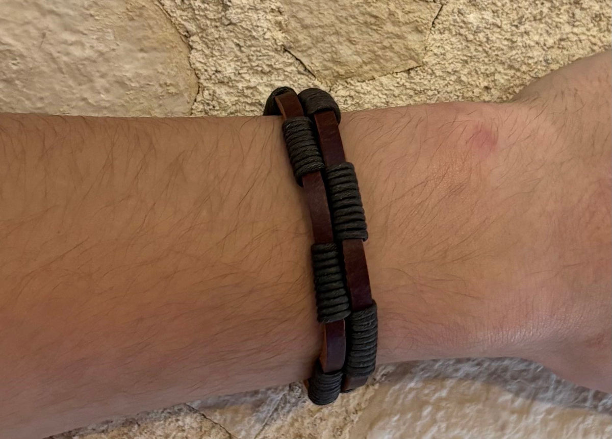 Bracelet homme tissu(cuir)