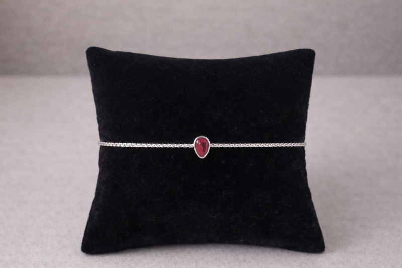 Bracelet jonc — argent bleu
