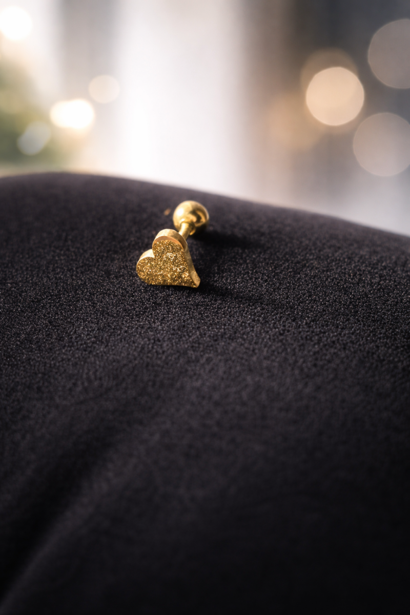 Piercing cœur — argent
