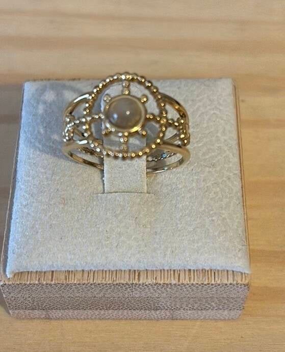 Bague perle — argent