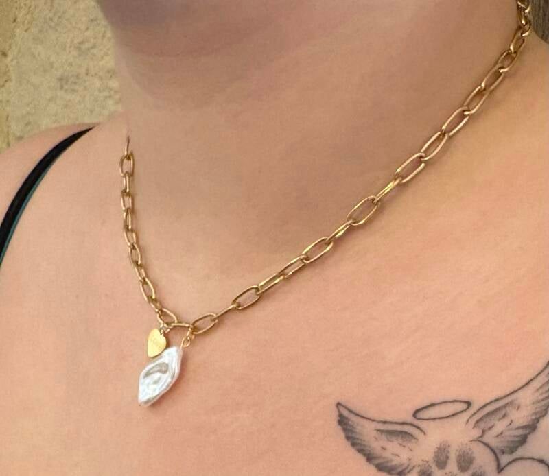 Collier love — argent