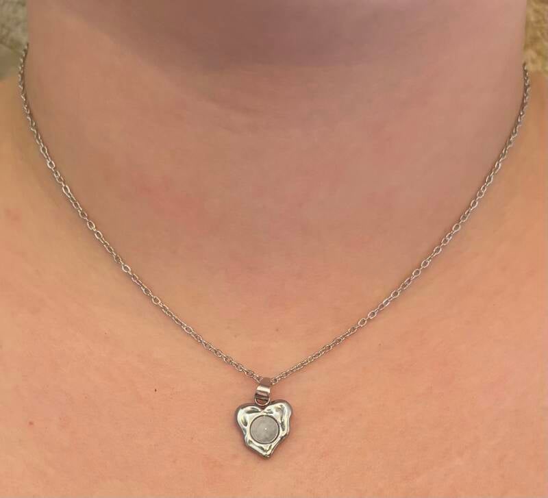 Collier pierre — argent