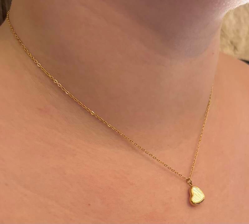 Collier cœur blanc