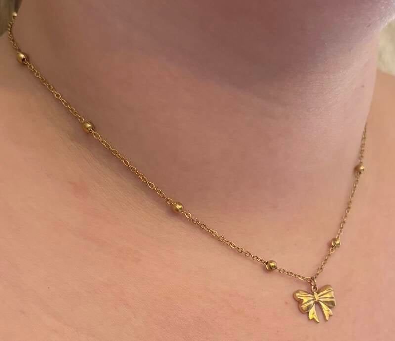 Collier noeud papillon — argent