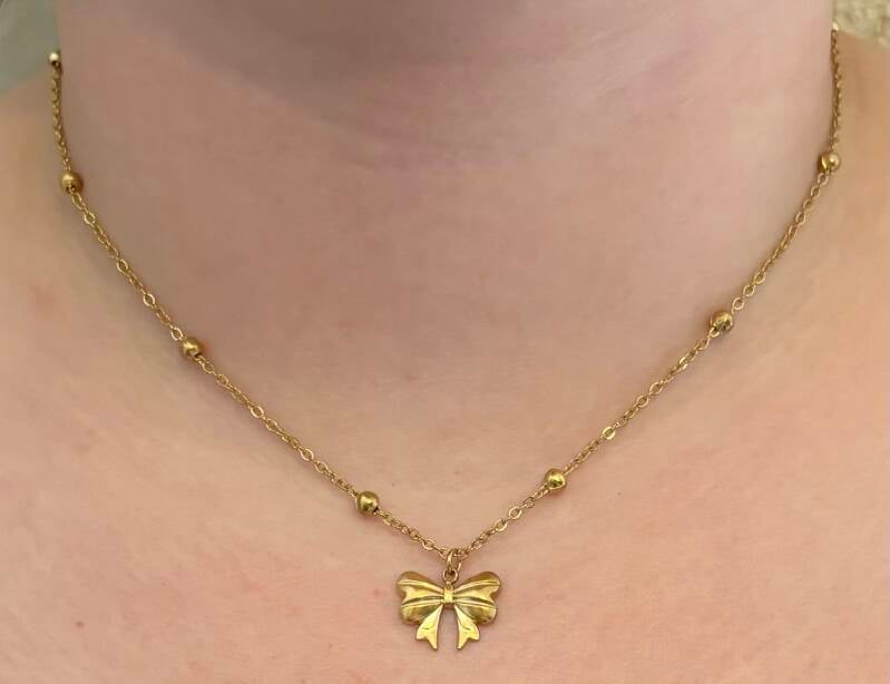 Collier noeud papillon — argent
