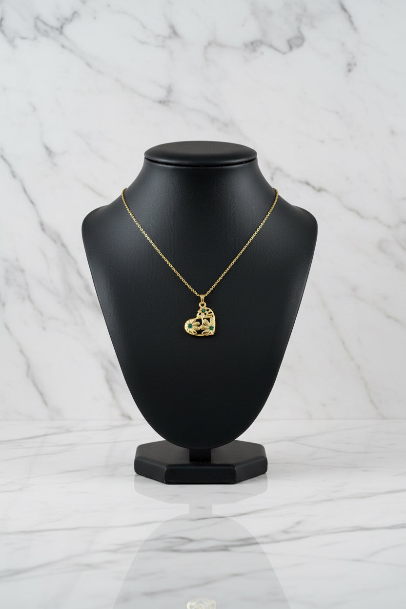 Collier cœur — argent blanc