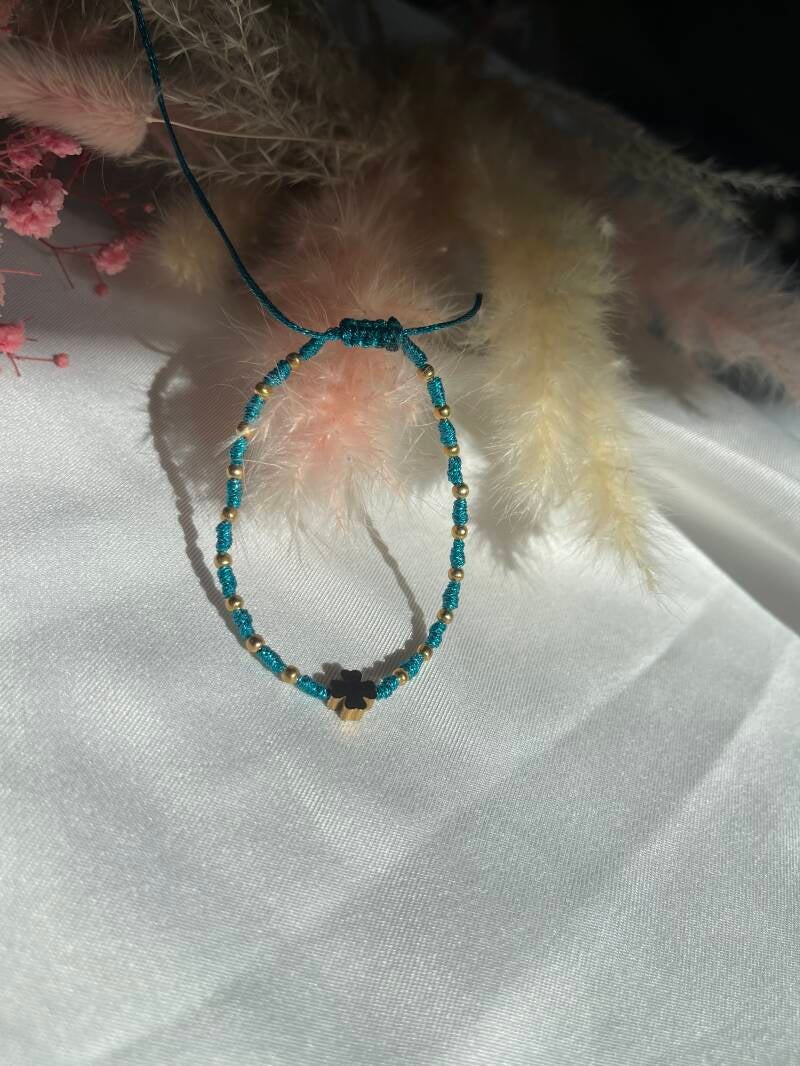 Bracelet trèfle — Bleu claire