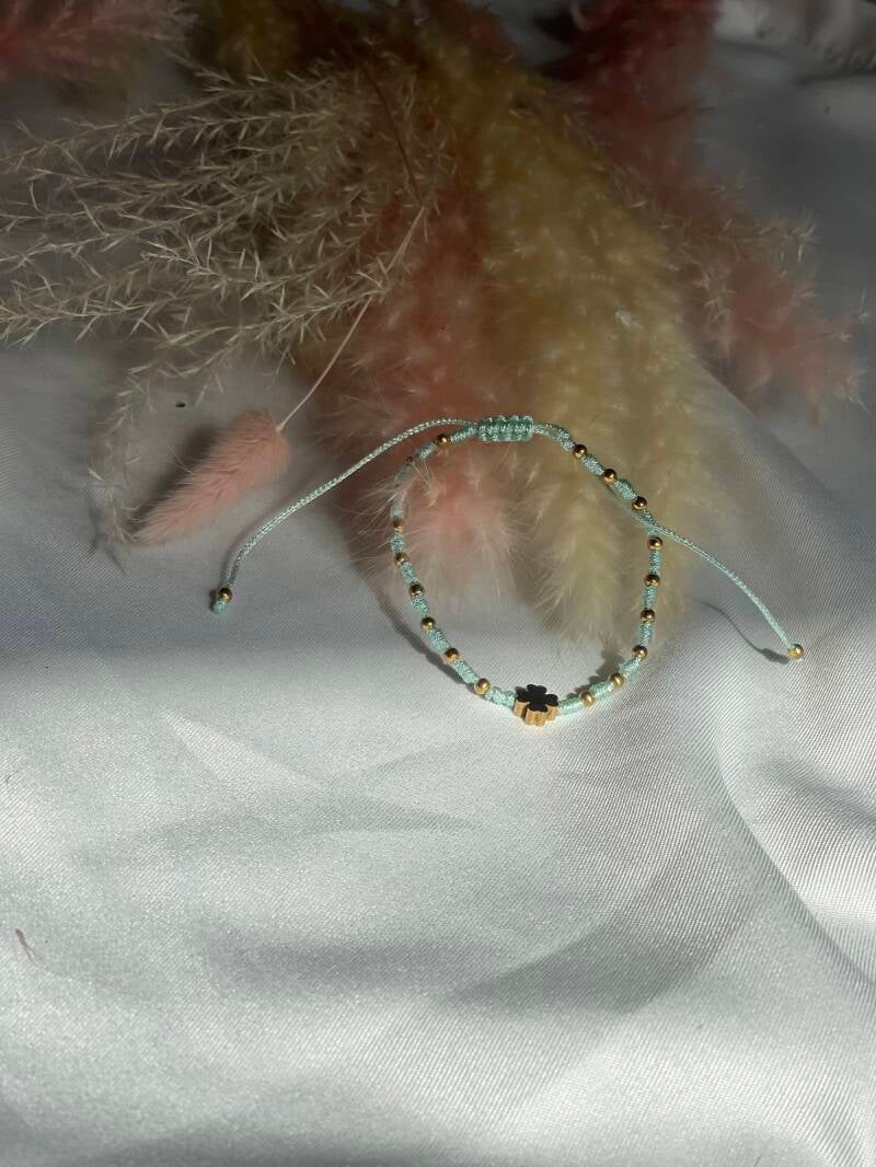 Bracelet trèfle — Bleu claire