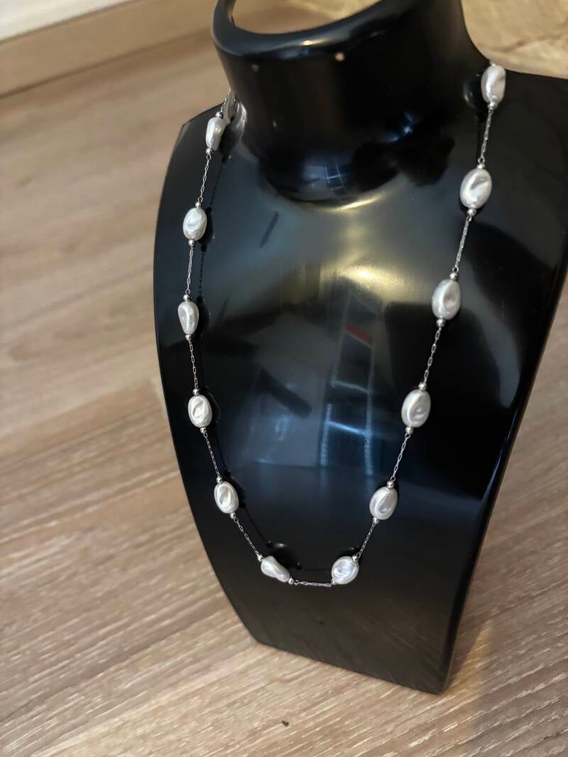Collier perle — argent