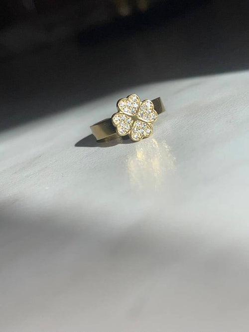 Bague trèfle — argent