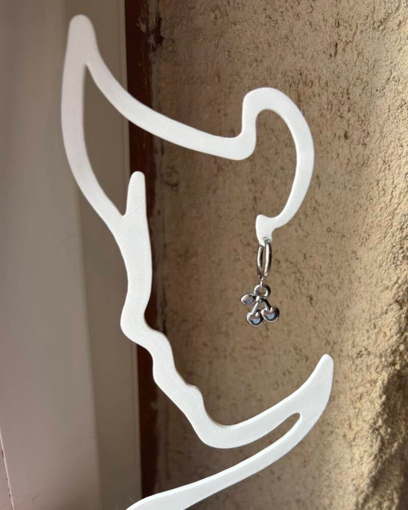 Boucle d’oreille cerise — argent