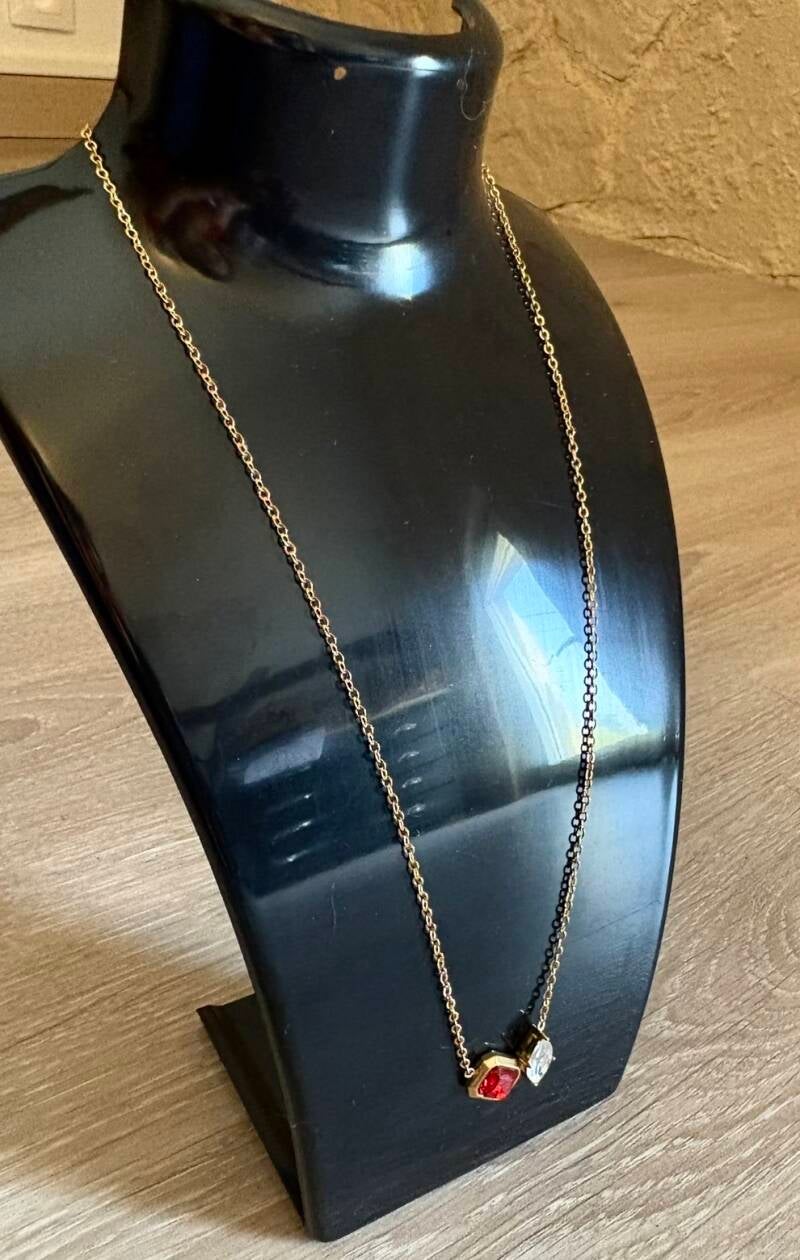 Collier diamant — argent