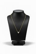Collier cœur — Or Pierre blanche