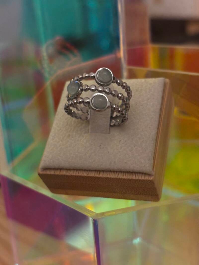 Bague triple — argent