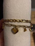 Bracelet breloque double — argent