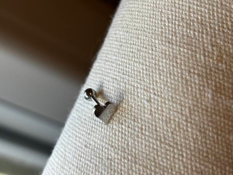 Piercing cœur — argent