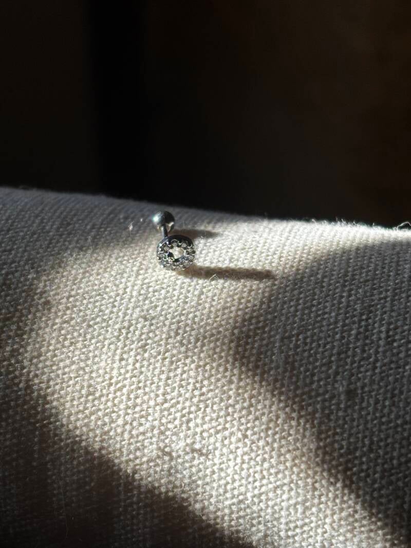 Piercing rond — argent